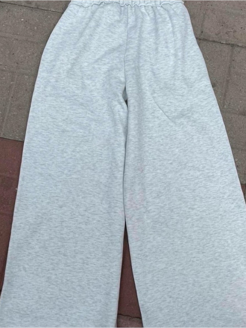 Women grey Wide-Leg Sweatpants